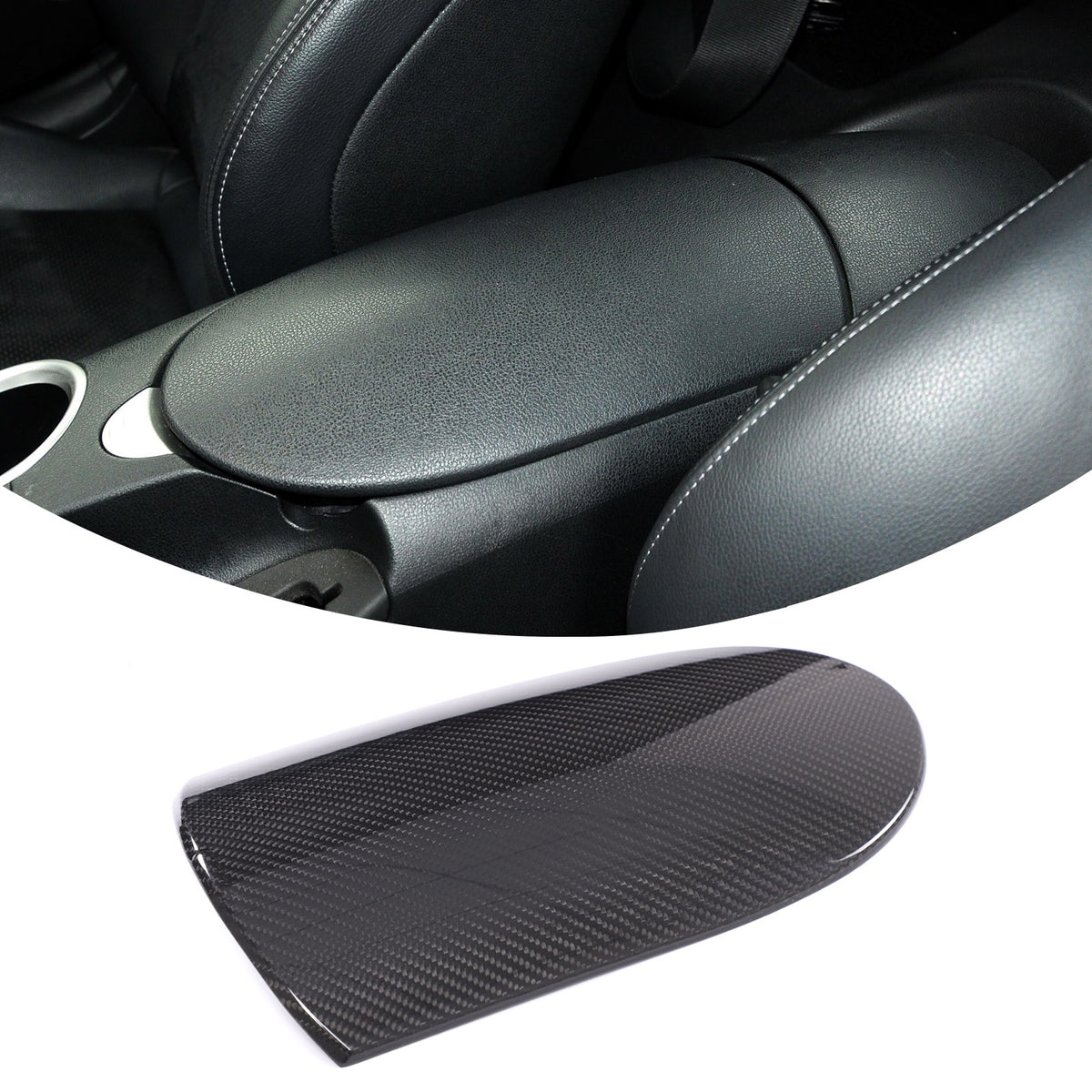 Real Carbon Fiber Full Center Console Trim Set For Nissan 370Z Z34 MT/AT 2009-20 3