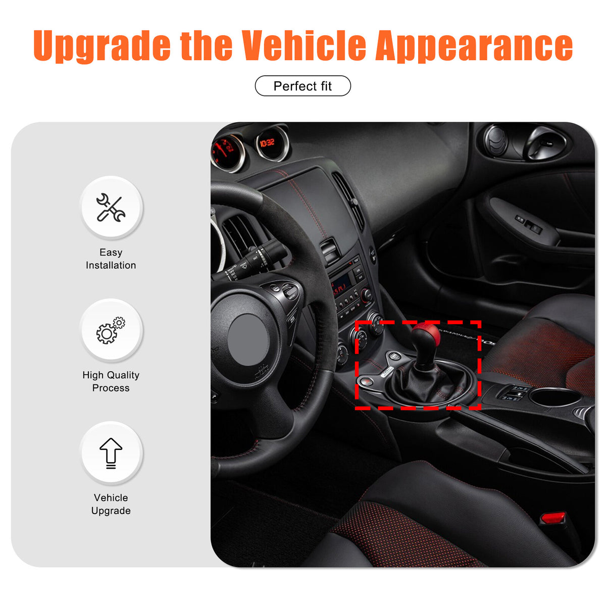 ABS Carbon Center Gear Shift Panel trim Cover For Nissan 370Z Z34 MT 09-20 US 6