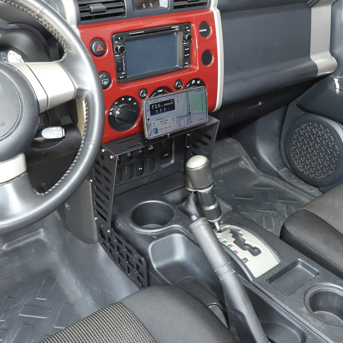 Magnetic Phoner Holder Center Console Molle Panel Device For Toyota FJ Cruiser 13