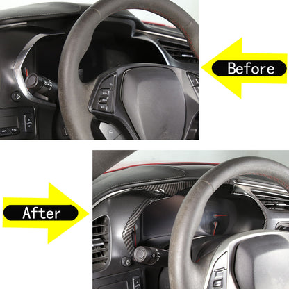 ABS Carbon Fiber Interior Center Console Panel Trim Set For Corvette C7 2014-19 - Variants 1-5 11