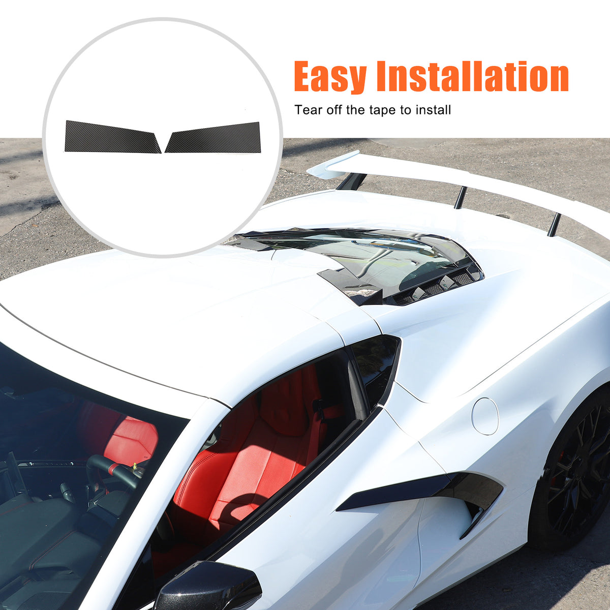 Car Exterior Decoration Cover Trim Kit Accessories For Corvette C8 Coupe 20-25 15