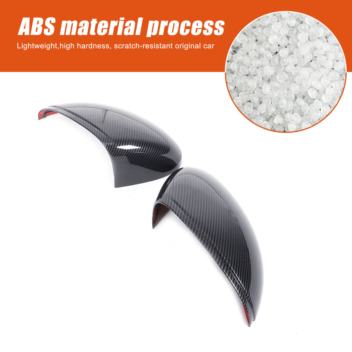 ABS Carbon fiber Side Rear Mirror Cover Caps Trim For Porsche Macan 2011-2021 US 5