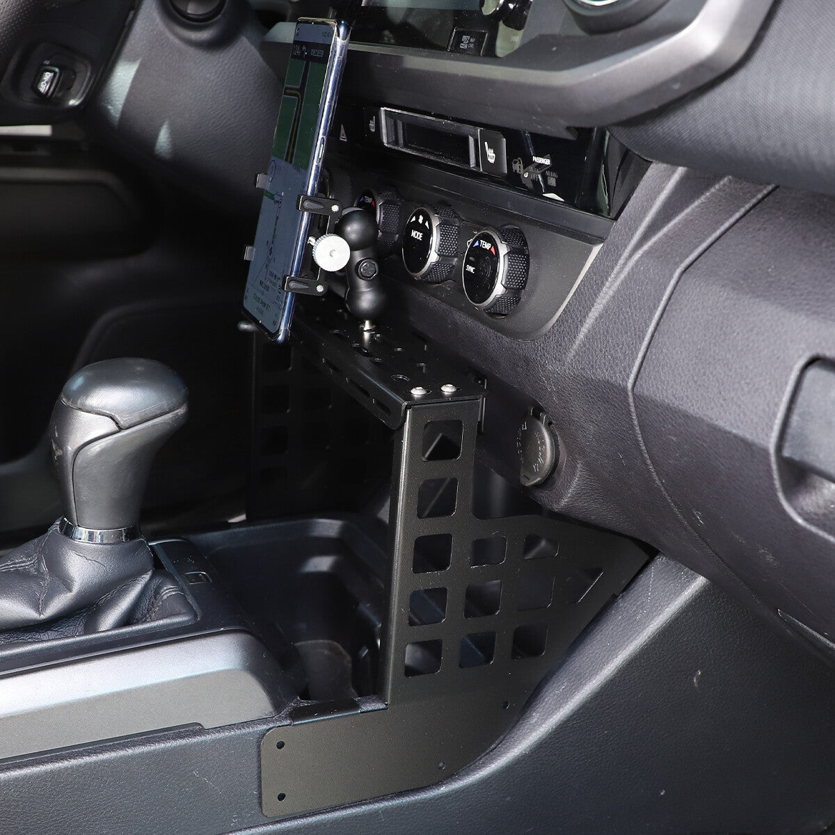 Central Console Multi-functional Cell Phone Holder Bracket For Tacoma 2016-23 5
