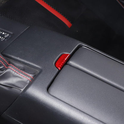 Red Real Carbon Fiber Interior Center Console Trim Set Kit For Subaru BRZ 22+ 32