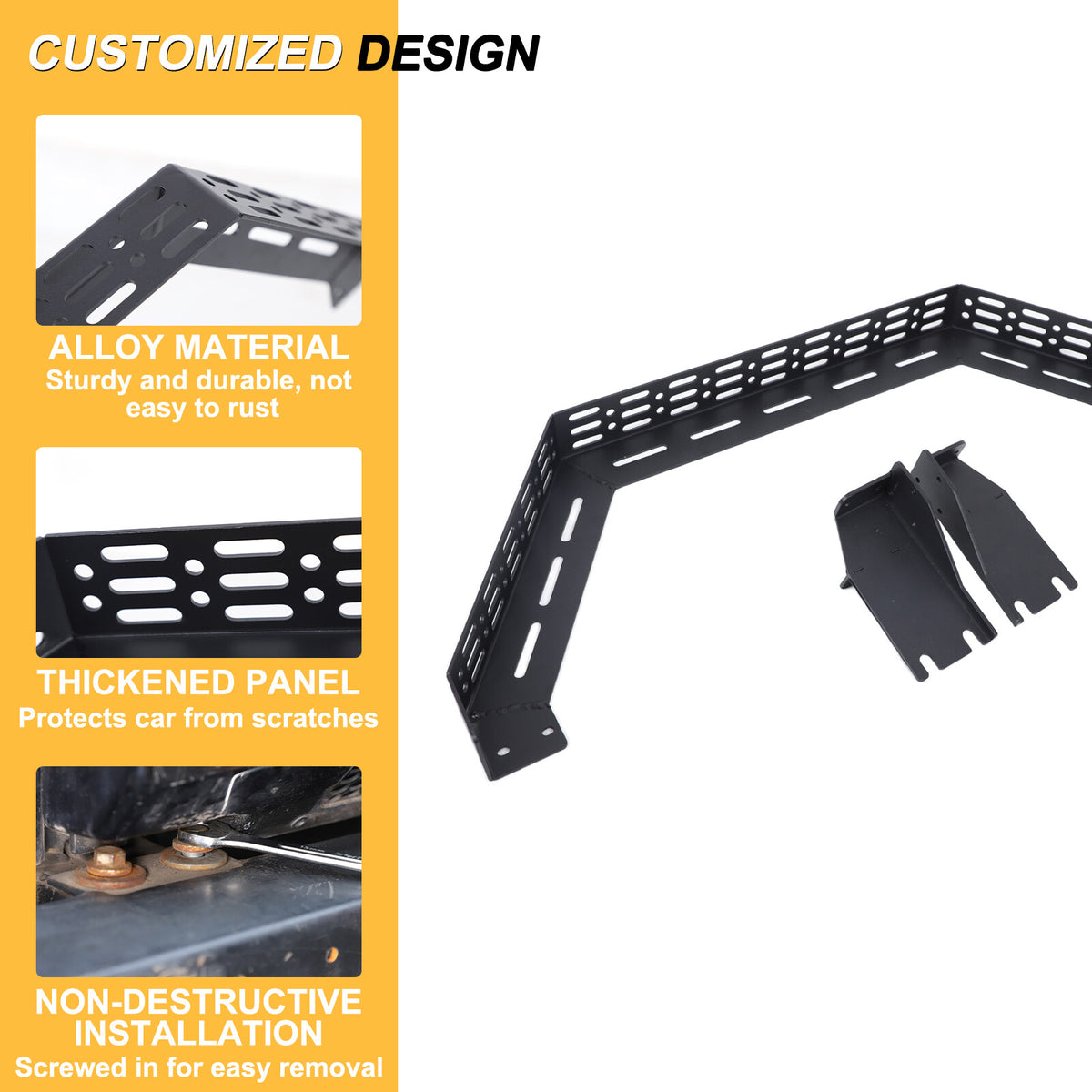 Black Bull Nudge Bar Bumper Guard A Bar For Land Rover Defender L316 2004-19 20