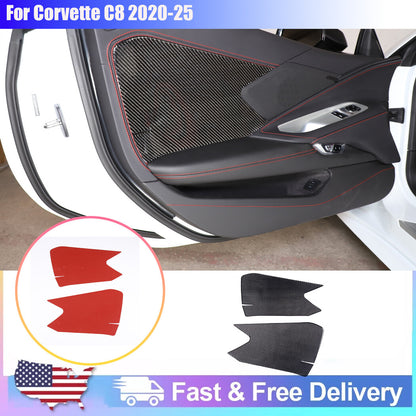 Carbon fiber Interior Door Large Panel Sticker Trim For Corvette C8 2020-2026 US 1