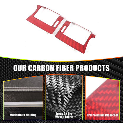 Red Real Carbon Fiber Air Vent Outlet Cover Trim For LR Defender L663 2020-24 22