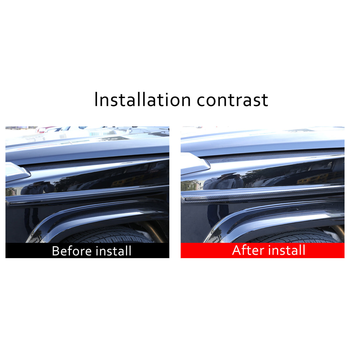 Real Carbon Fiber Side Door Body Molding Trim For Benz G W463 G350 G55 G63 19-21 3