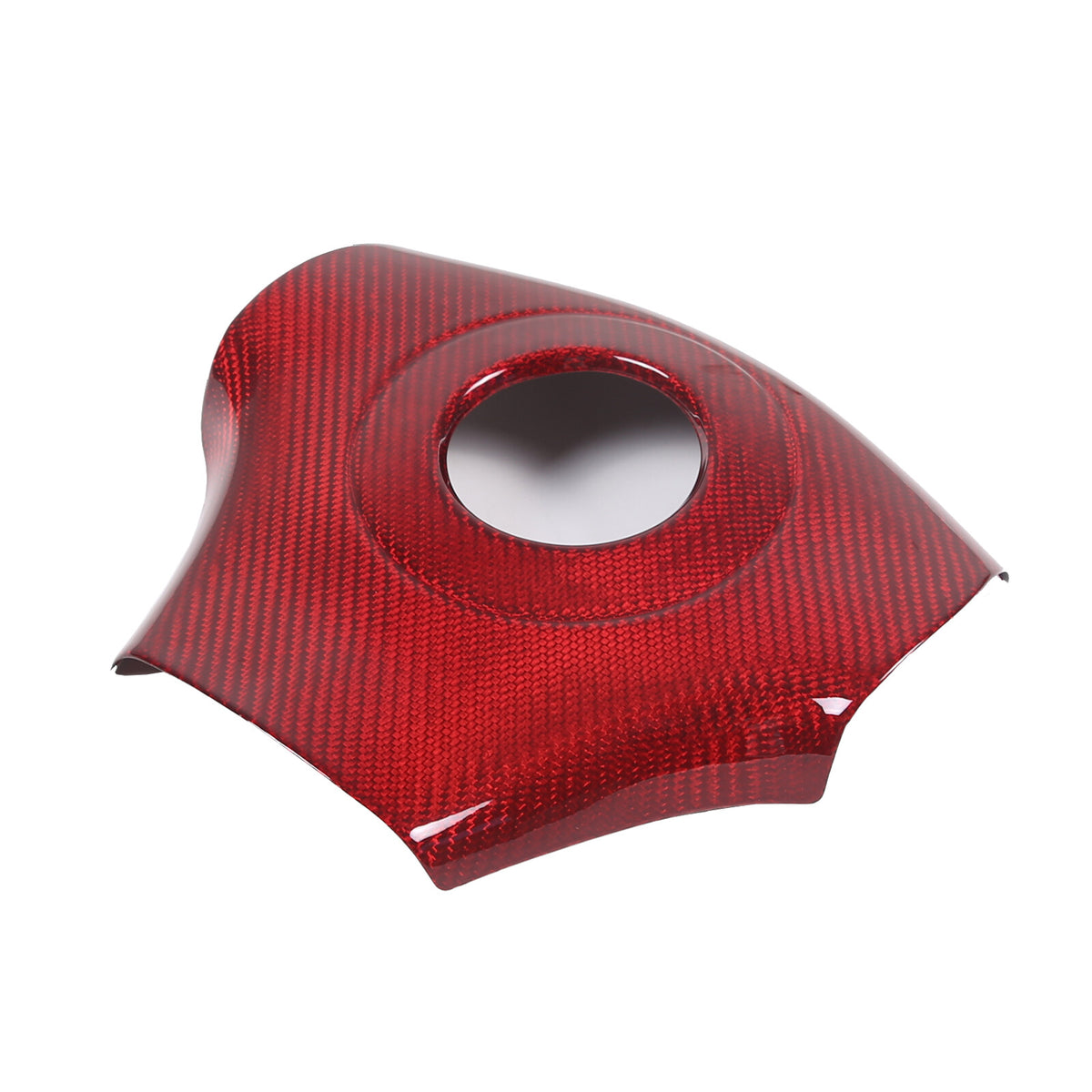 Red Real Carbon Fiber Steering Wheel Center Trim Sticker For Corvette C6 2005-13 10