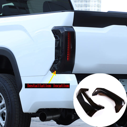 Smoked Blackout Taillight Cover Blackened Shell trim For TOYOTA TUNDRA 2022-26 1