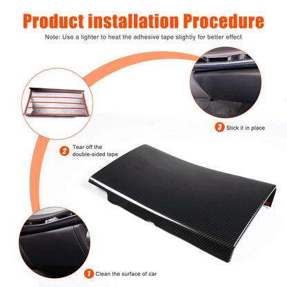 ABS Carbon Fiber Co-pilot Storage Glove Box Cover Trim For C8 Corvette 2020-2026 16