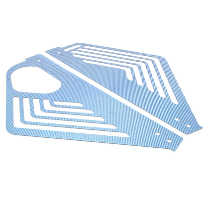 Blue Real Carbon fiber Engine Bay Side Panel Cover Overlay For Corvette C8 Coupe 17