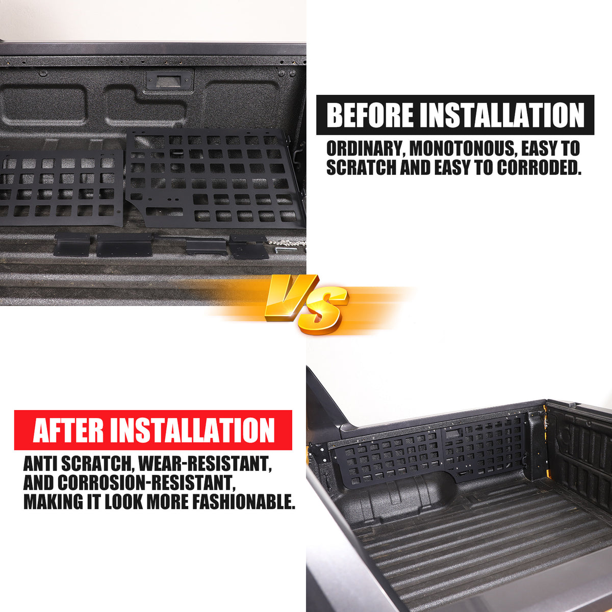 Right Side Tailgate Molle Panel Trunk Bed Storage Organizer For Ford Ranger 24+ 12