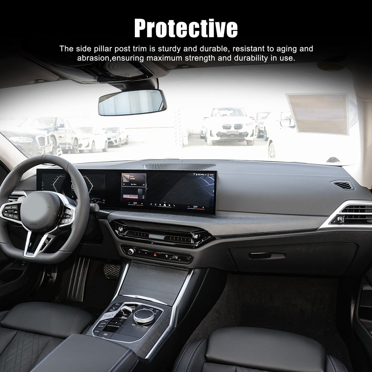 Real Carbon Fiber Center Console Trim For BMW 3 4 G20 G22 330i 430i 2025+ 3