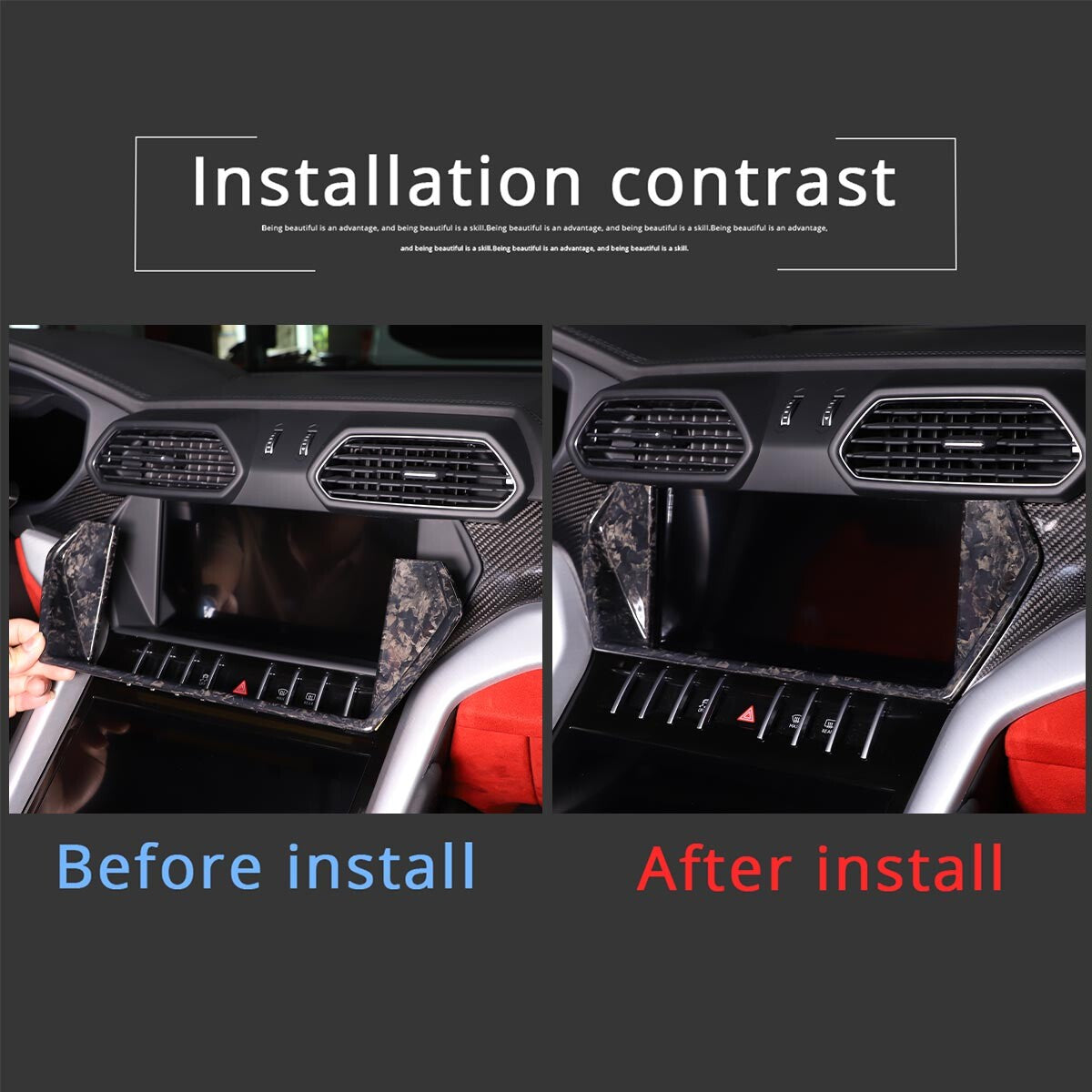 34 Styles Forged Real Carbon fiber Interior Trim Kit For Lamborghini URUS 18-23 - Variants 1-5 39