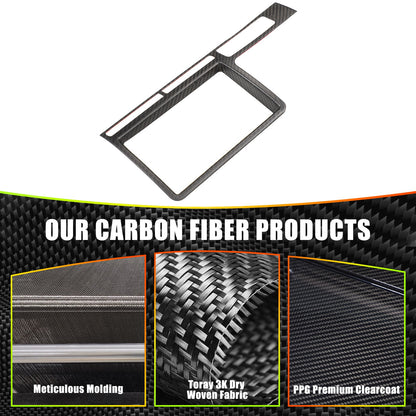 Matte Real Carbon Fiber Center Console Navigation Trim For Nissan GTR R35 08‑16 3