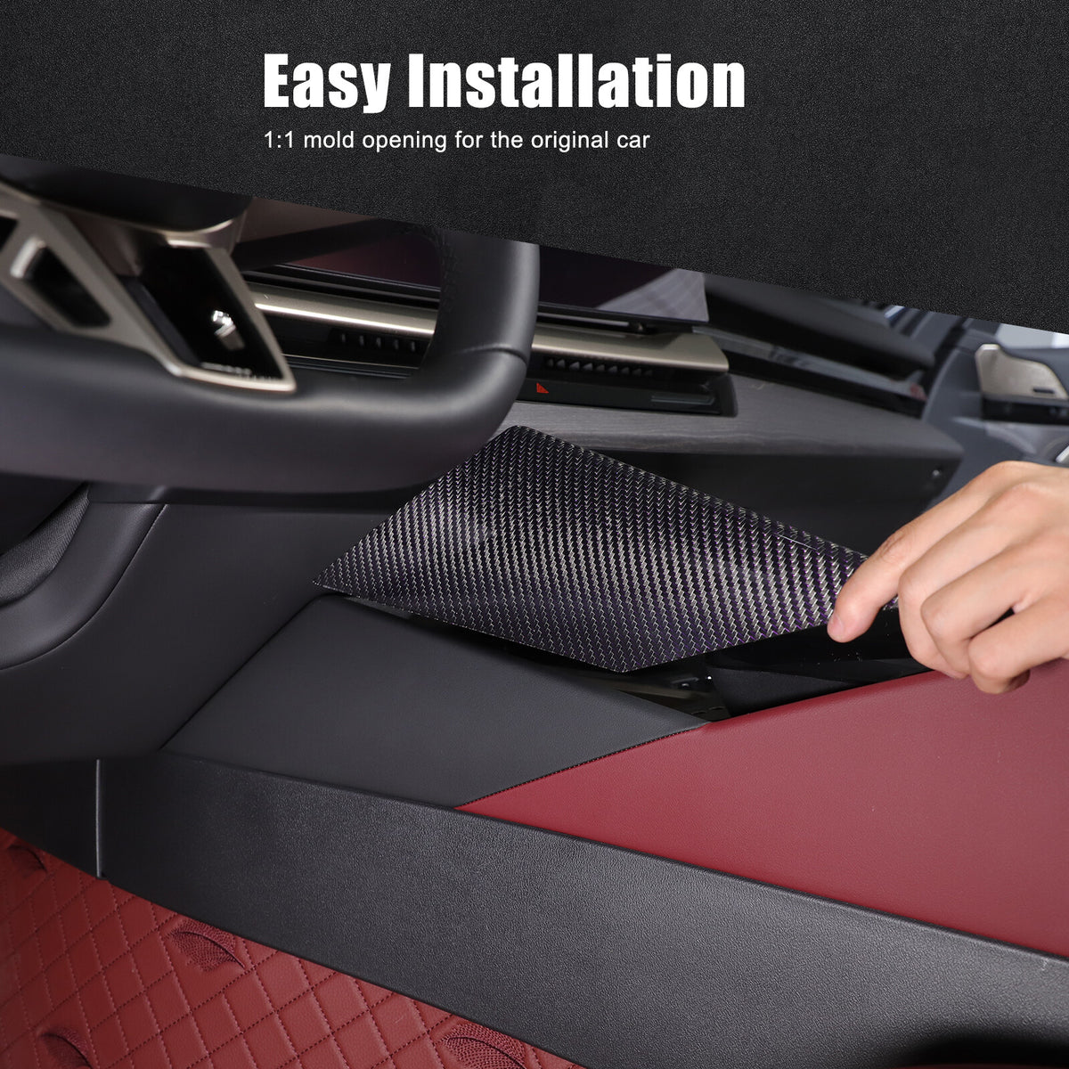 Real Carbon Fiber Center console Gear Shift Side Trim For BMW 5 Series G60 2024+ 5