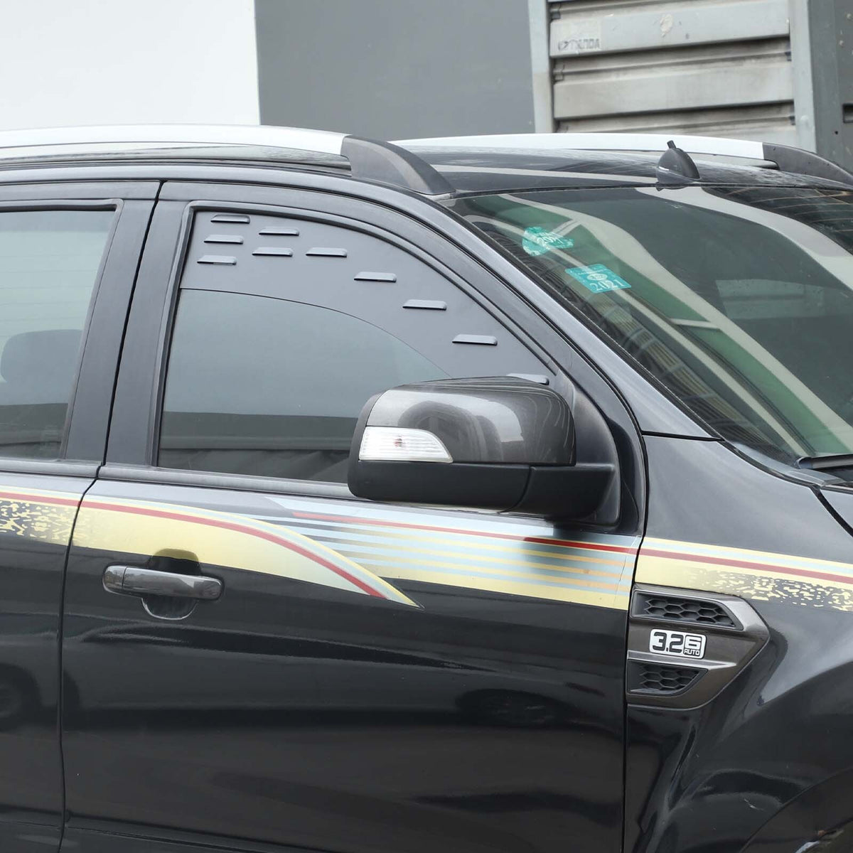 Alloy Front Row Window Vent Louvers Shutter Trim for Ford Ranger T7 T8 2015-2022 22