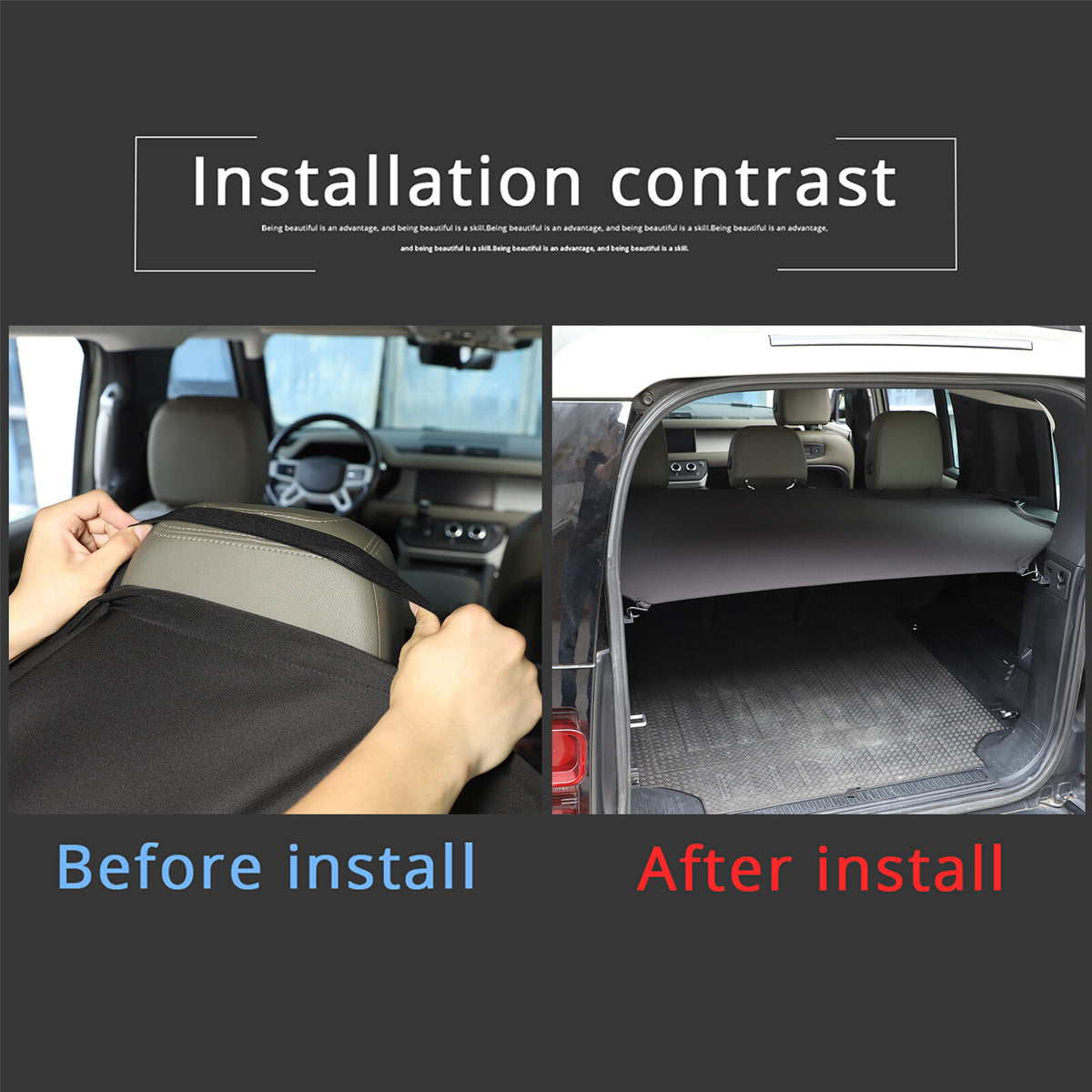 Rear Trunk Cargo Sunshade Mesh Net Insect Soft Top For Defender 110 2020-2024 US 19