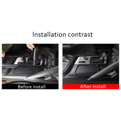 Matte Blalck Interior Gear Shift Panel Cover For Corvette C7 2014-2019 US 2