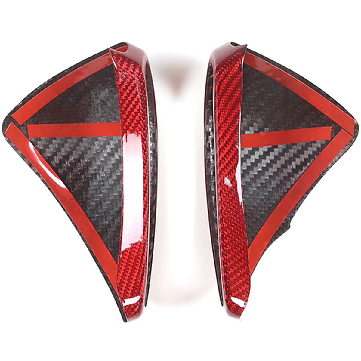 Red Carbon Fiber Dashboard Speedometer Side Cover Trim For Corvette C6 2005-13 16