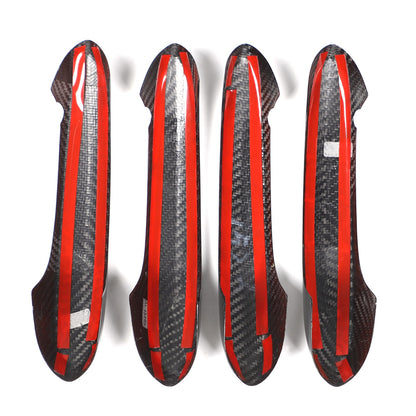 Real Carbon Fiber Outer Door Handle Protector Cover For BMW 5 Series 2022 7