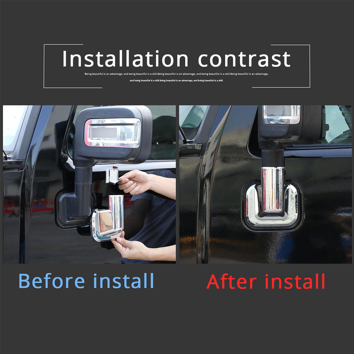 Silver Chrome Exterior Door Handle Mirror Hood Vent Trim Kit For Hummer H2 03-09 71
