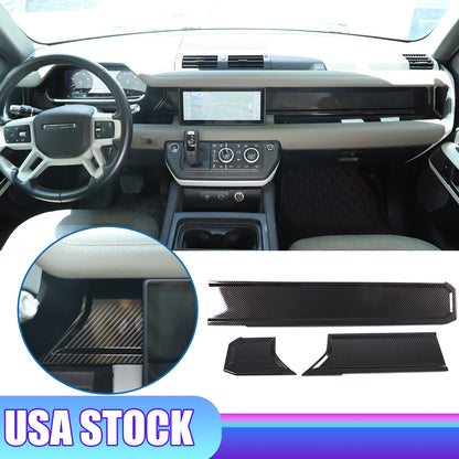 ABS Carbon Fiber Dashboard Panel Trim For Land Rover Defender L663 2020+ 1
