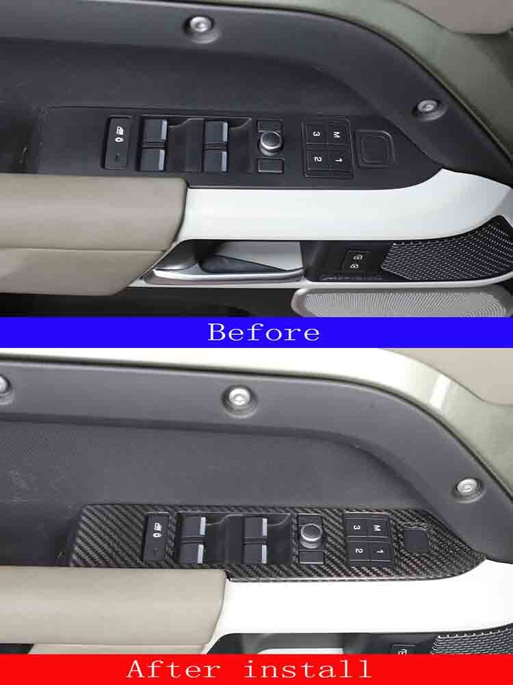 Real Dry Carbon Fiber Full Interior Trim Set For LR Defender 90 110 L663 20-23 160