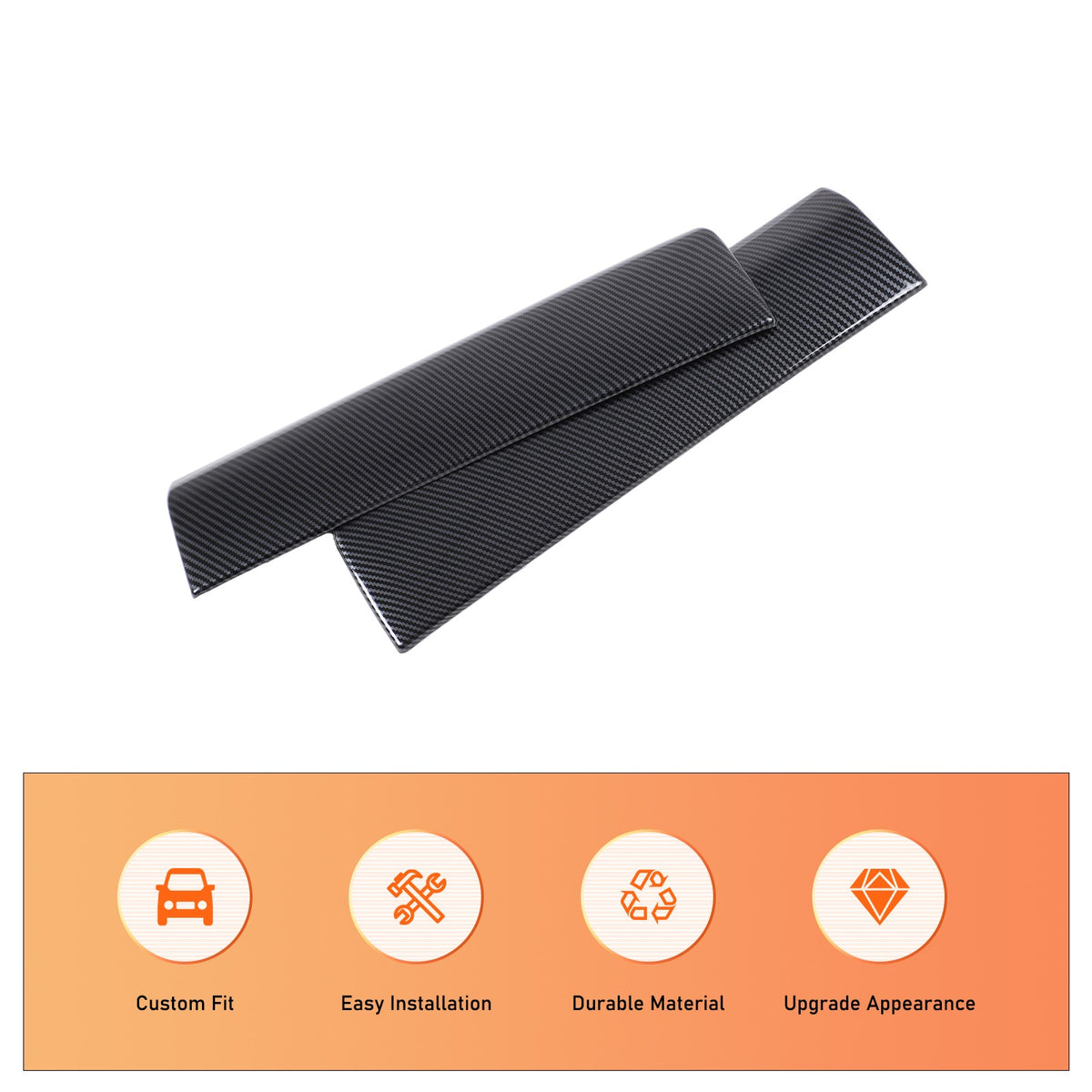 ABS Carbon Fiber Center Armrest Box Cover Trim For BMW iX I20 2022-2024 6