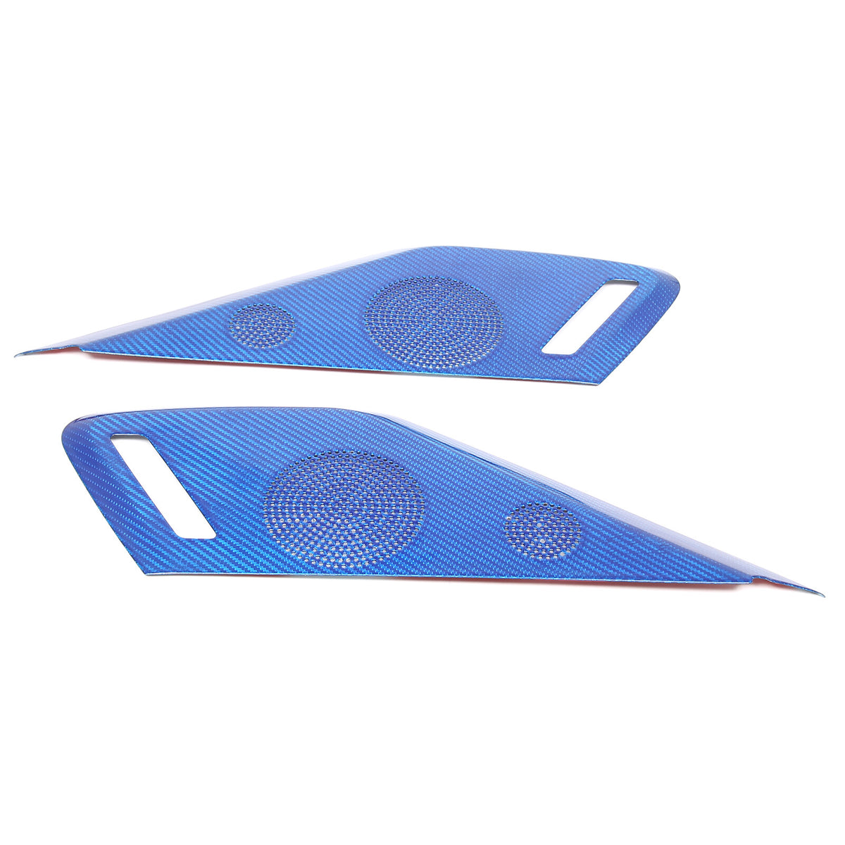 Blue Real Carbon Fiber Inner Door Speaker Panel Cover For Corvette C8 2020-2026 8