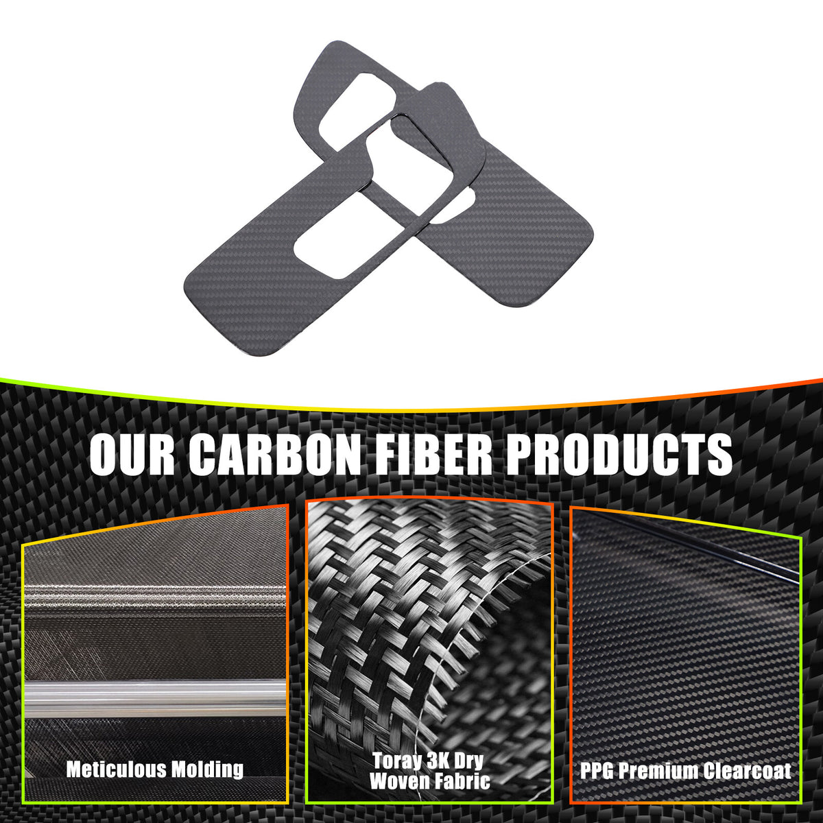 Real Carbon Fiber Seat Adjustment Button Frame Trim For BMW X1 U11 2023-2024 6