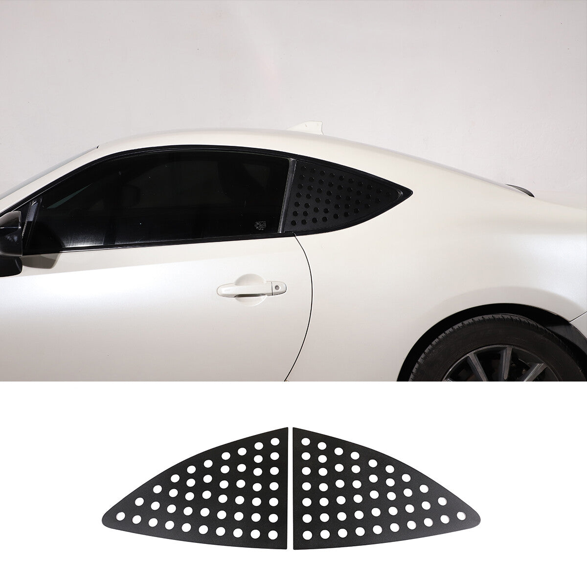 Back Triangular Window Glass Plate Cover Trim for Toyota 86/Subaru BRZ 2012-20 1