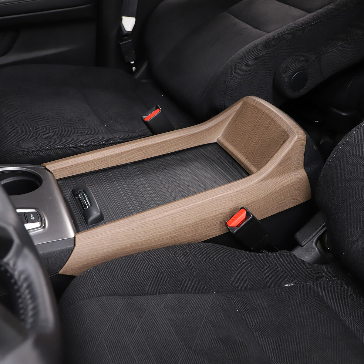 ABS Wood Grain Center Console Armrest Box Side Panel Trim for Honda Pilot 15-22 12