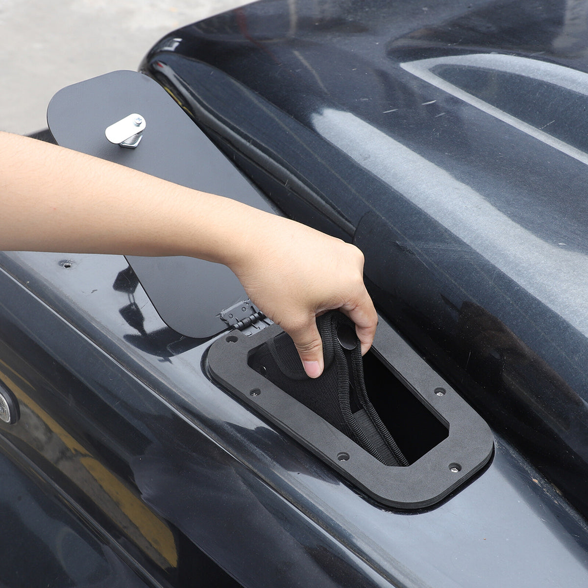 Steel Alloy Hood Air Vent Outlet Storage Box Tray For LR Defender L316 2004-2018 13