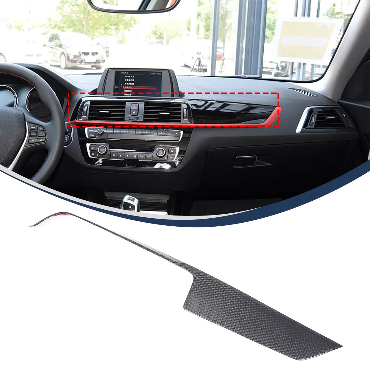 Real Carbon Fiber Dashboard Panel Trim For BMW 1 2 F20/F21/F22/F23 17-19 US 5