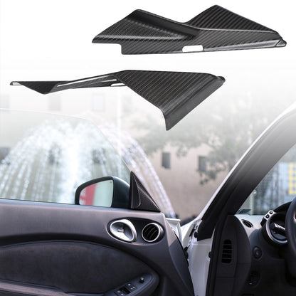 Matte Real Carbon Fiber Front Inner A-Pillar Trim For Nissan 370Z Z34 2009-2020 12