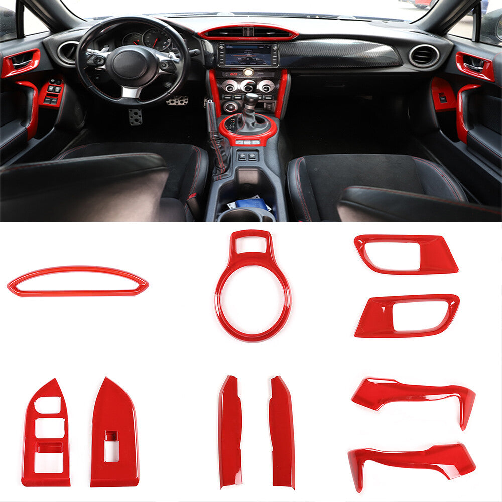 Interior Decorative Trim Red ABS For Toyota 86 Subaru BRZ 12-20 Scion FR-S US 1