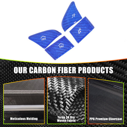 Blue Real Carbon Fiber Full Interior Set Decor Trim Kit for Corvette C8 20-25 - Variants 21-25 50