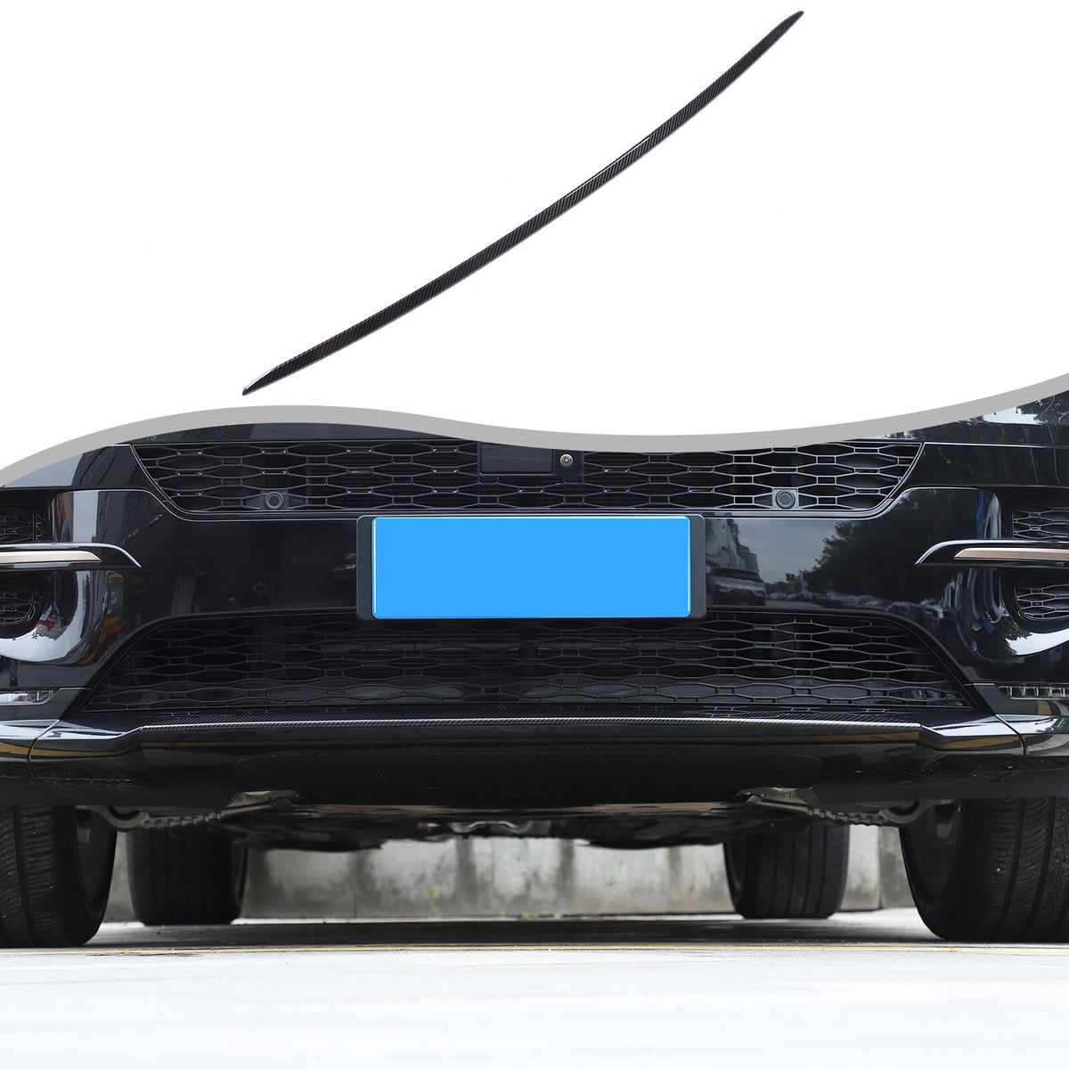 ABS Carbon Fiber Front Center Bumper Trim For LR Range Rover Sport L461 2023+ 2