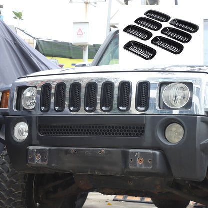 Black ABS Grille Insert Guard Insect Screen For Hummer H3 2005-2009 20