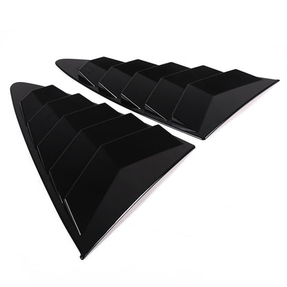Glossy Black Rear Window Quarter Louver Cover Trim For Jaguar F-TYPE Coupe 13-24 4