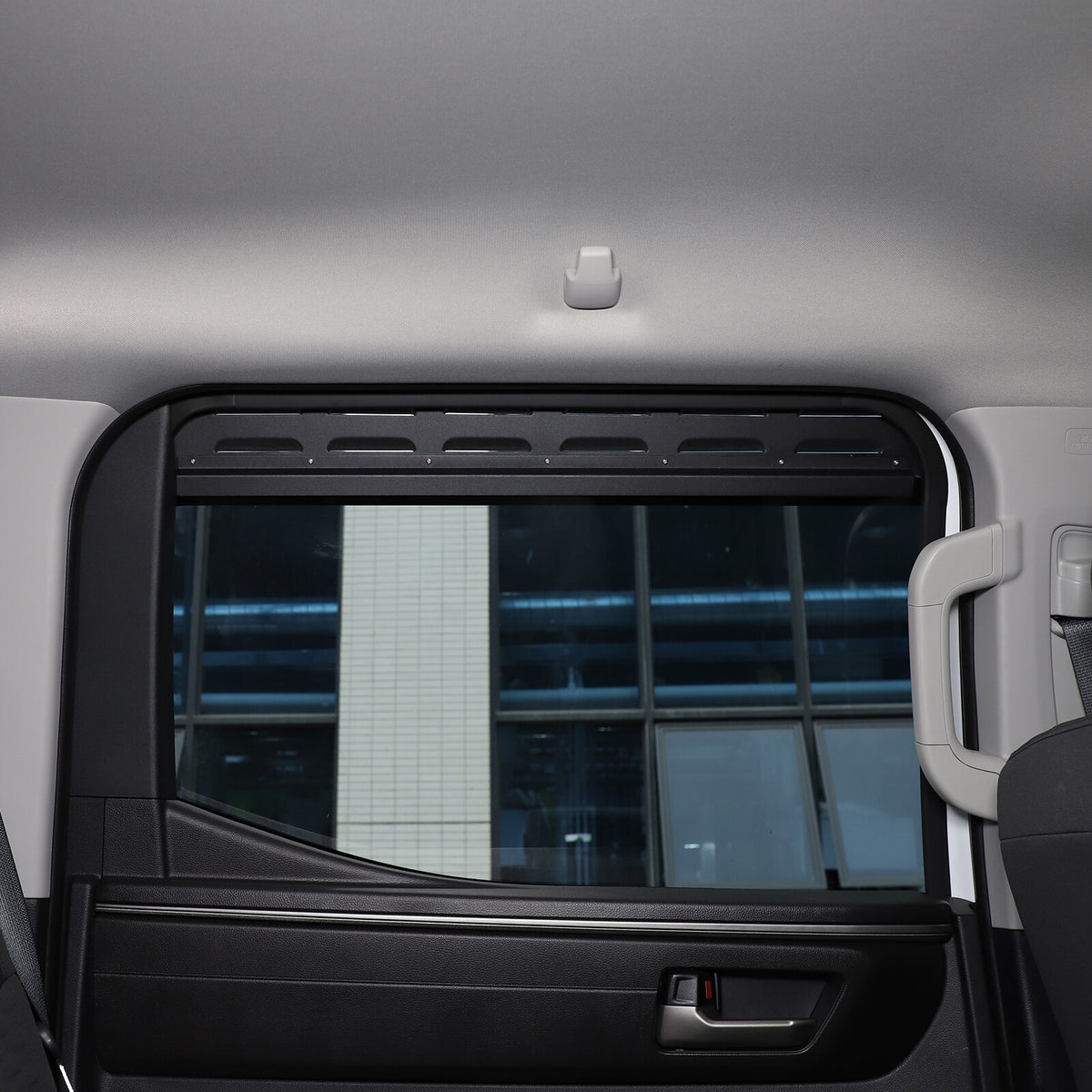 Black Alloy Wagon 2nd Row Door Window Vents Screen For Toyota Tundra 2022-23 US 5