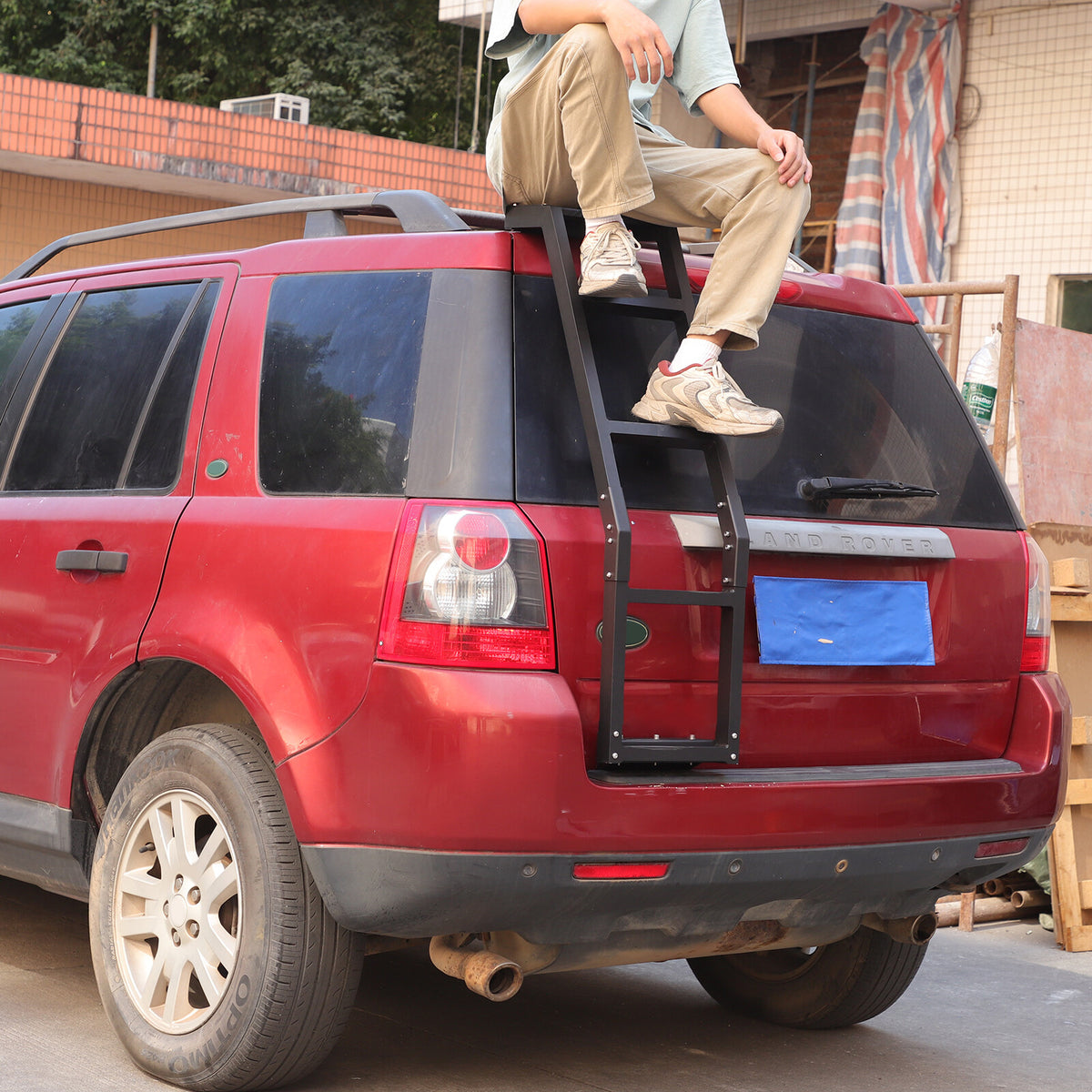 Off-Road Rear Hatch Tailgate Ladder For LR Freelander 2 LR2 L359 2007-15 US 2