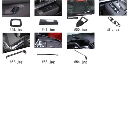 Carbon Fiber ABS Interior Decoration Cover Trim Kit For Corvette C8 2020-2025 - Styles 56-56 5