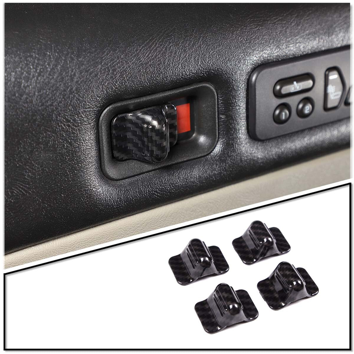 ABS Carbon Fiber Interior Full Set Panel Cover Trim Kit for Hummer H2 2003-2007 66