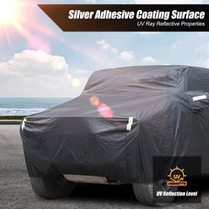 Black Full Car Cover Outdoor Waterproof Sun Car Cover For Hummer H2 2003-2009 5