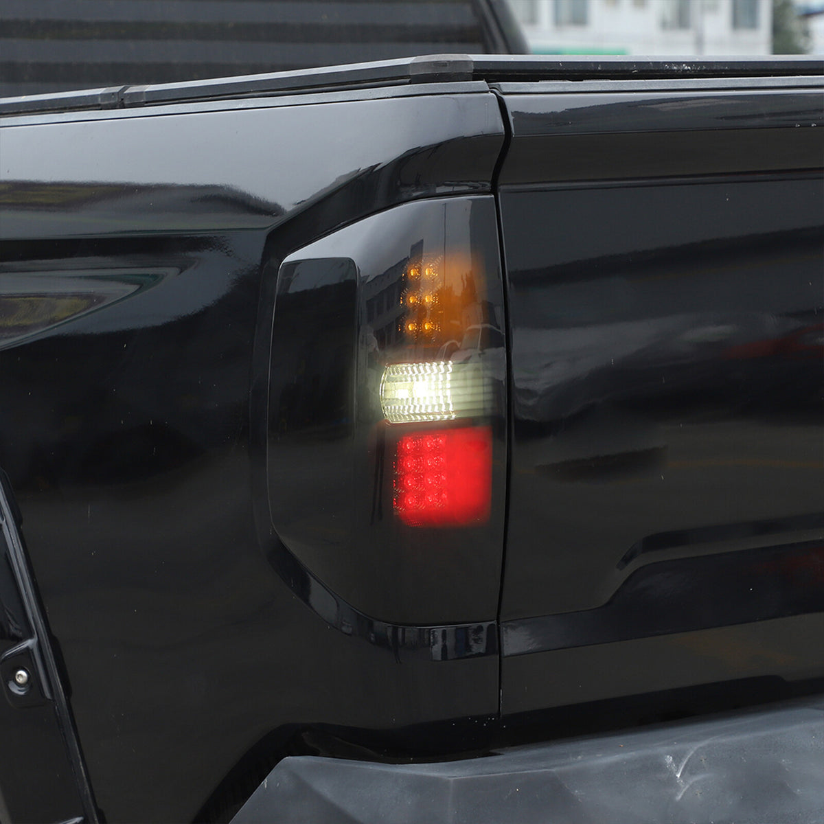 Smoked Black Rear Tail Light Lamp Guard Cover Trim For Toyota Tundra 2014-2021 10
