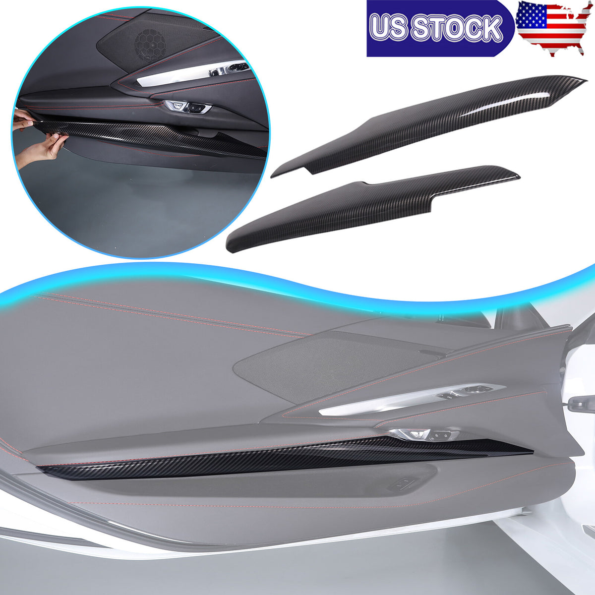 Carbon Fiber ABS Interior Full Decor Cover Trim Kit For Corvette C8 2020-2025 - Styles 41-45 39