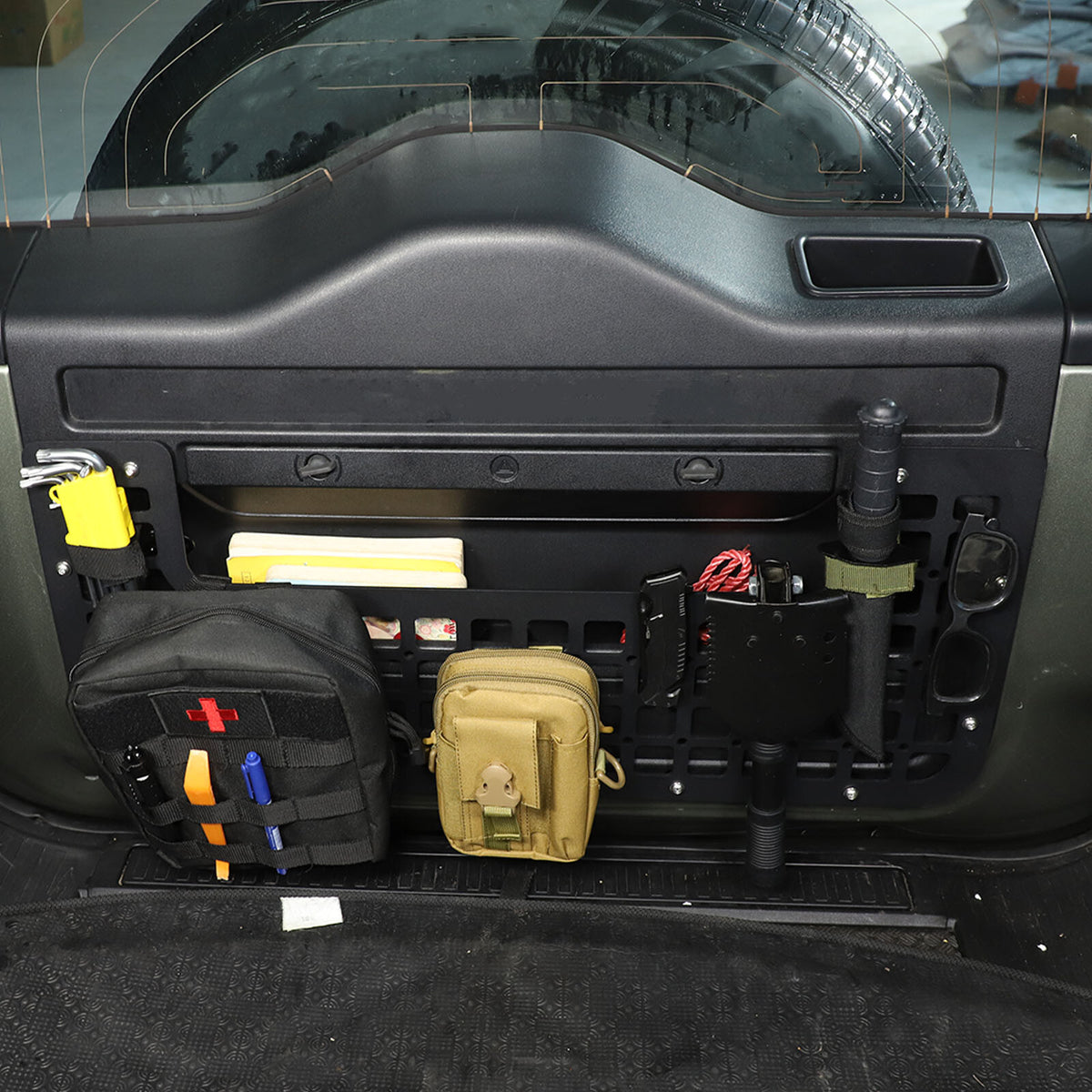 Tailgate Molle Panel Rear Door Cargo Organizer Storage For LR Defender L663 20+ 15